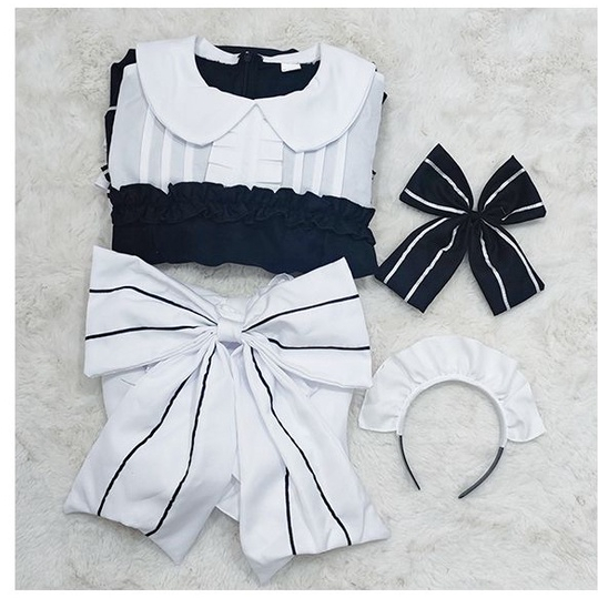 Trang Phục Hóa Trang Cô Hầu Gái Màu Trắng Đen Phong Cách lolita Nhật Bản | BigBuy360 - bigbuy360.vn