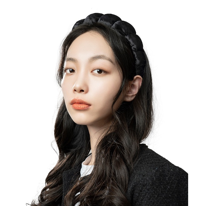 Cài tóc nữ vải nhung màu trơn thanh lịch thời trang Hàn Quốc