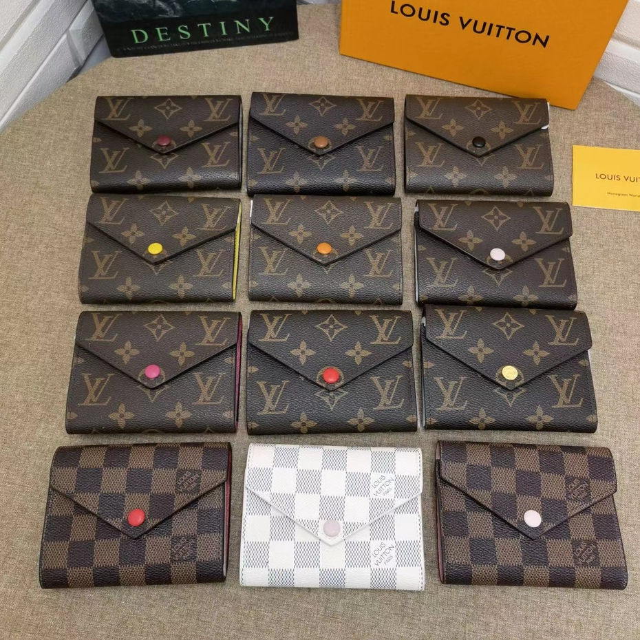 Ví Da Thật 100% Chính Hãng LV / Louis Vuitton Dáng Ngắn Đa Năng Cho Nữ [Có Hộp + Hàng Có Sẵn + Chất Lượng Cao]