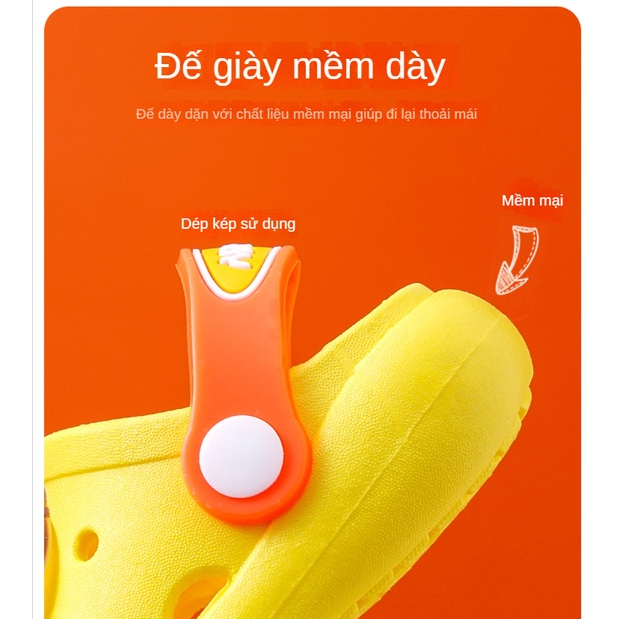 Dép trẻ em  Dép Sandal Đục Lỗ Thoáng Khí Chống Trượt Họa Tiết Hoạt Hình Thời Trang Mùa Hè Cho Bé TTC520