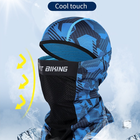 Mặt nạ trùm đầu bằng thun lạnh WEST BIKING thoáng khí chống bụi chống tia uv bảo vệ khi lái xe thể thao ngoài trời vào