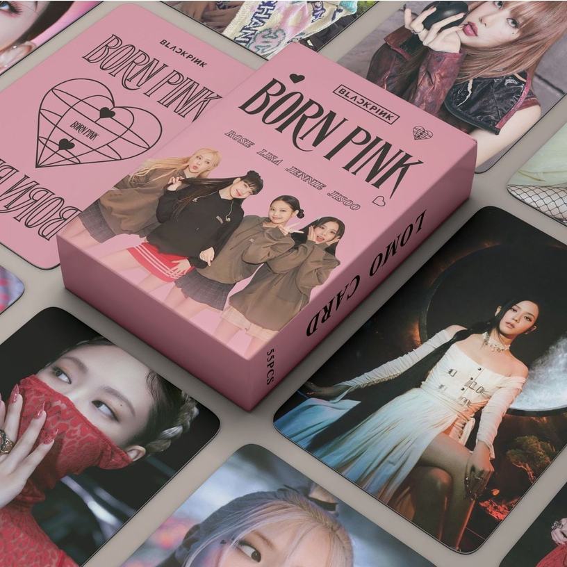 Blacpink 1 bộ 55 thẻ ảnh không lặp lại in độ nét cao lisa jennie jisoo ROSÉ thẻ ảnh lomo card blackpinkBộ Sưu Tập 55 Thẻ Hình Nhóm Nhạc Kpop Pink World Tour Born Pink World Tour