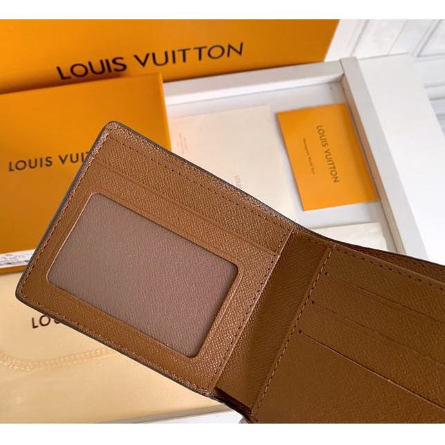 Sẵn sàng giao hàng Louis Vuitton LV dành cho nam, ví đựng album ngắn bên trong có hộp M60930