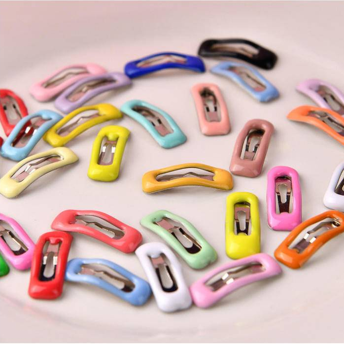 Kẹp Lông Thú Cưng Hình Vuông Mini 2cm Sơn Màu Sắc BB Dành Cho Thú Cưng