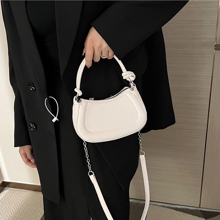 ❤ Túi đeo vai đơn Phong cách giản thanh lịch Da PU màu trơn Tay cầm thoải mái Hàn Quốc cho chuyến đi chơi hẹn hò