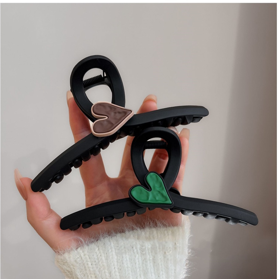 Kẹp Tóc Màu Nhám Hình Trái Tim Đơn Giản Và Cao Cấp Dòng Mori Cổ Tích Đẹp Mắt Cho Nữ