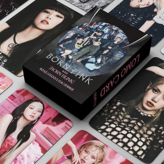 Blacpink 1 bộ 55 thẻ ảnh không lặp lại in độ nét cao lisa jennie jisoo ROSÉ thẻ ảnh lomo card blackpink LISA jennie Sinh Ra Màu Hồng