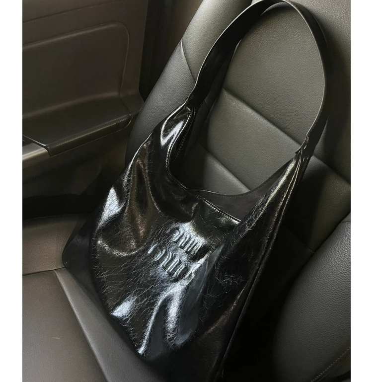 Mischa Túi tote Đeo Vai Chất Liệu Da PU Màu Trơn Sức Chứa Lớn Thời Trang Cao Cấp Dễ Phối Đồ