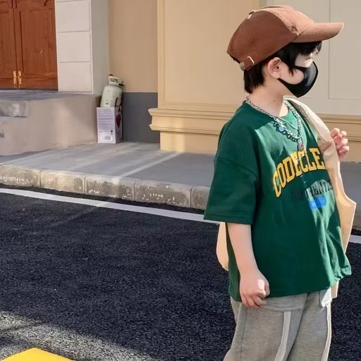 Áo thun BXPB tay ngắn dáng rộng in họa tiết size 110-160 thời trang Hàn Quốc mùa hè dành cho trẻ em