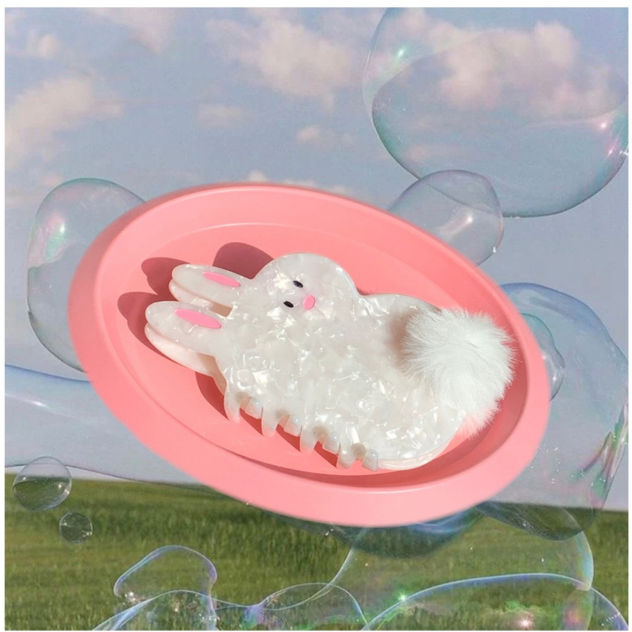 Kẹp Tóc Đính Quả Bông Phong Cách Hàn Quốc Dễ Thương Dành Cho Nữ