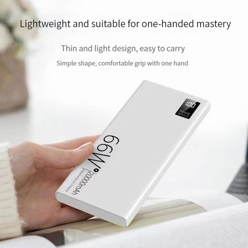 Pin Sạc Dự Phòng Hai Chiều 66w 20000mah 5a pd66w Và Phụ Kiện