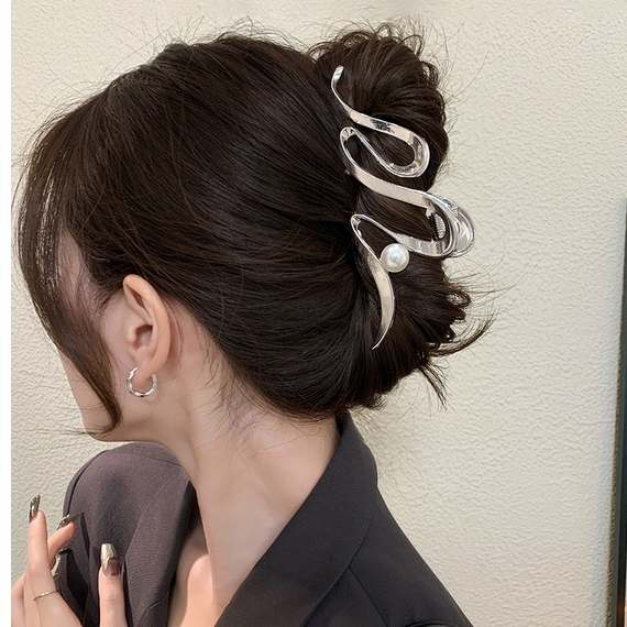 Kẹp Tóc Đính Đá 14cm Cao Cấp Phong Cách Hoàng Gia Dành Cho Nữ