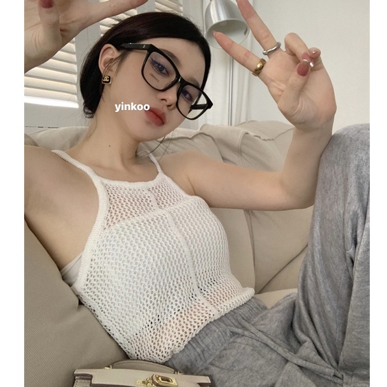 Áo Tank Top Sát Nách Dáng Ôm Thiết Kế Khoét Lỗ Thời Trang Quyến Rũ Cho Nữ