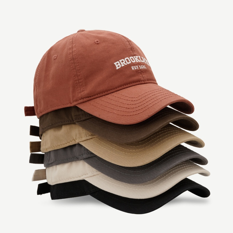 Mũ Lưỡi Trai Mềm Thêu Chữ Phong Cách Hàn Quốc Thời Trang Xuân Hè Cho Cặp Đôi