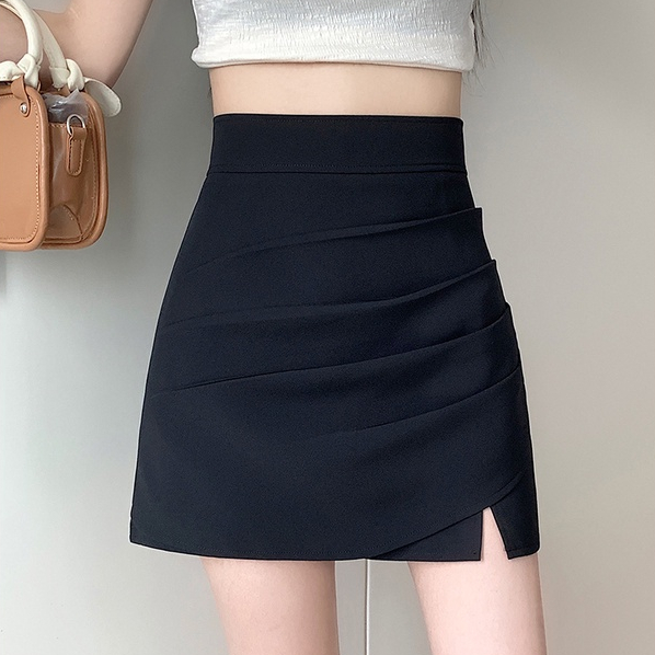 Chân Váy Chữ A Thiết Kế Không Đồng Đều Xẻ Tà Phong Cách Hàn Quốc Kiểu Mới Cho Nữ