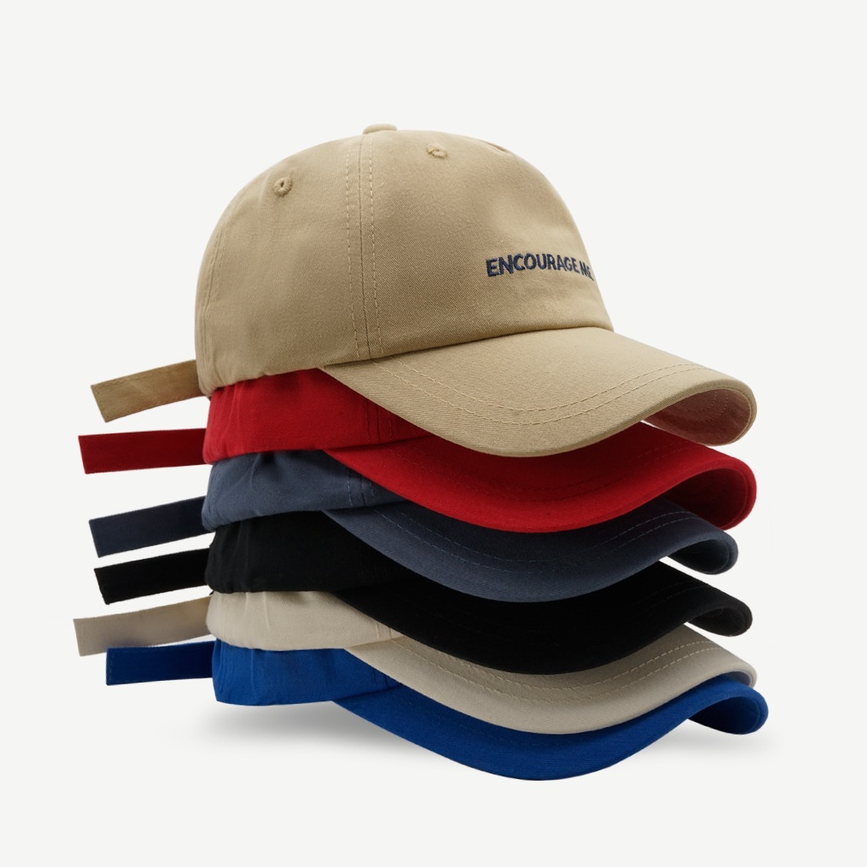 Mũ Lưỡi Trai Mềm Thêu Chữ Phong Cách Hàn Quốc Thời Trang Xuân Hè Cho Cặp Đôi