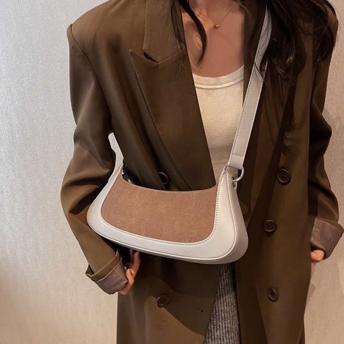 MISCHA Túi Đeo Vai MISCHA Chất Liệu PU Phong Cách retro Âu Mỹ Dễ Phối Đồ Thời Trang