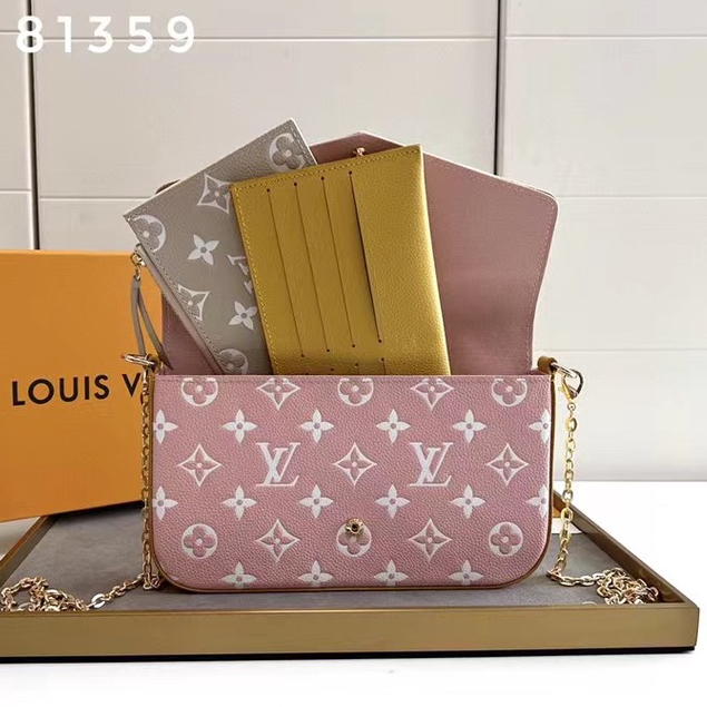 (Hàng Có Sẵn Để Gửi + Hộp + 100% Ảnh Thật Chính Hãng) LV / Louis Vuitton Spring in the City Pochette F Liie Túi Xách Đeo Vai Dạng Ví Dập Nổi M81359