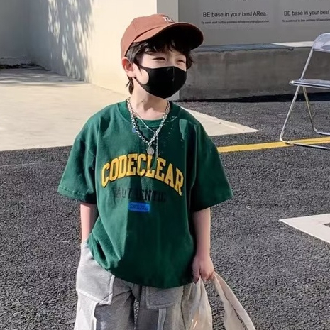 Áo thun BXPB tay ngắn dáng rộng in họa tiết size 110-160 thời trang Hàn Quốc mùa hè dành cho trẻ em