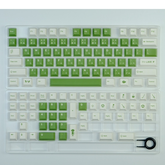 GMK Matcha Cakel Keycap, 129 Phím Keycaps PBT Cherry Profile DYE-SUB Cá Tính GMK Matcha Cakel Keycaps Cho Bàn Phím Cơ