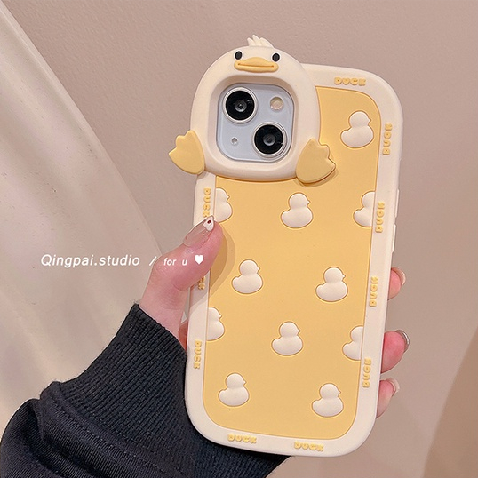 Ốp Điện Thoại tpu Mềm Hình Chú Vịt Dễ Thương Cho iphone 14 iphone 13 iphone 12 iphone 11