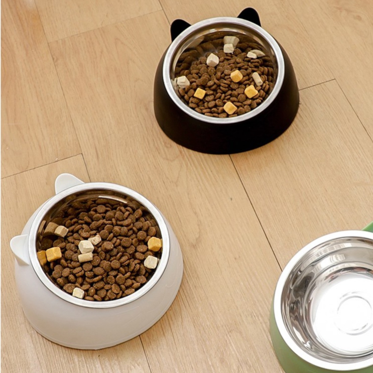 Elsabell. Bát ăn Inox cho chó mèo, có đế cao su chống trơn trượt