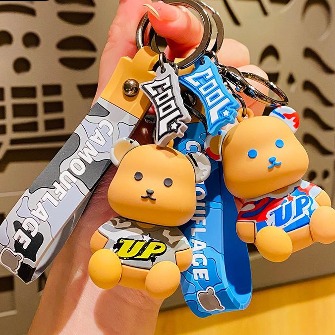 Móc Khóa Hình Gấu Hoạt Hình Dễ Thương