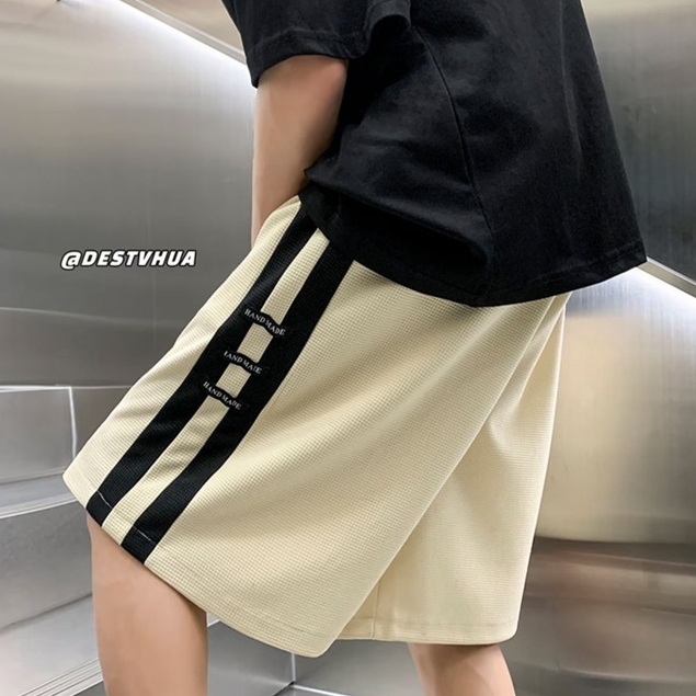 Quần Short Thể Thao Họa Tiết Kẻ Sọc Thời Trang Trẻ Trung Cho Nam