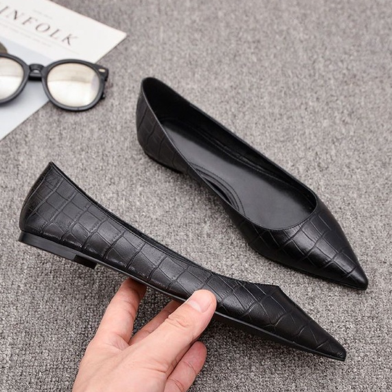 Giày Búp Bê Mũi Nhọn Đế Bằng Thời Trang Mùa Hè 2023 Cho Nữ Size 33-46