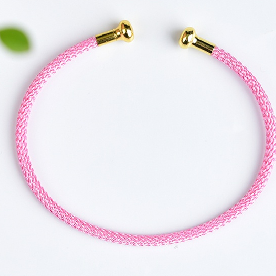 Vòng Đeo Tay Dạng Hở Hình Chữ c Màu Đỏ Đen Đính Hạt Và Vàng Kim Có Thể Tháo Rời