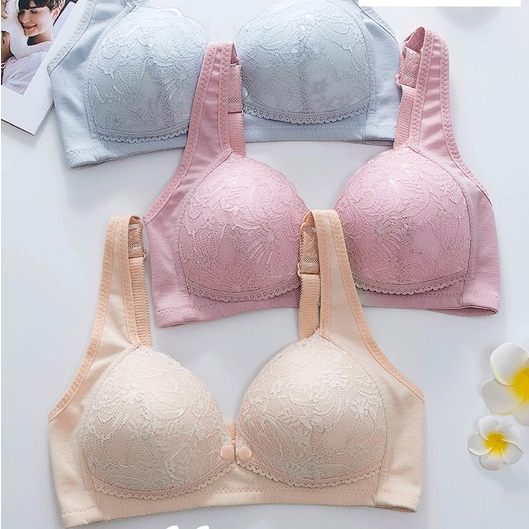 Áo Ngực cotton Phối Ren Thân Thiện Với Làn Da Dành Cho Mẹ Bầu