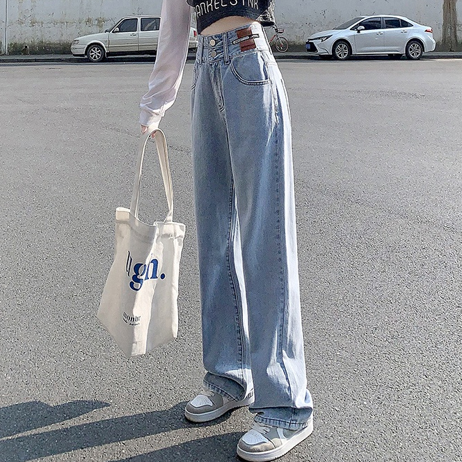 NZN Quần Jeans Dài Ống Rộng Thời Trang Dành Cho Nữ