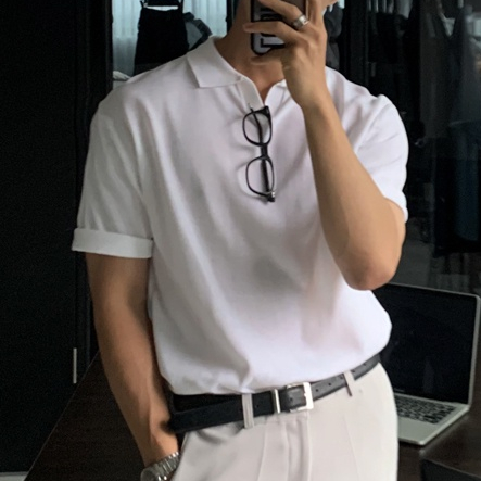 Áo Thun POLO Tay Ngắn Màu Sắc Đơn Giản Size M-2xl Cho Nam