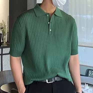 Áo Thun POLO Tay Lửng Dáng Rộng Màu Sắc Đơn Giản Có Size M-3xl