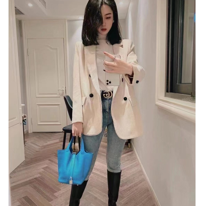 Túi Xách Da Bò Thật Dáng Tròn Nhỏ Dễ Phối Đồ Thời Trang Cho Nữ