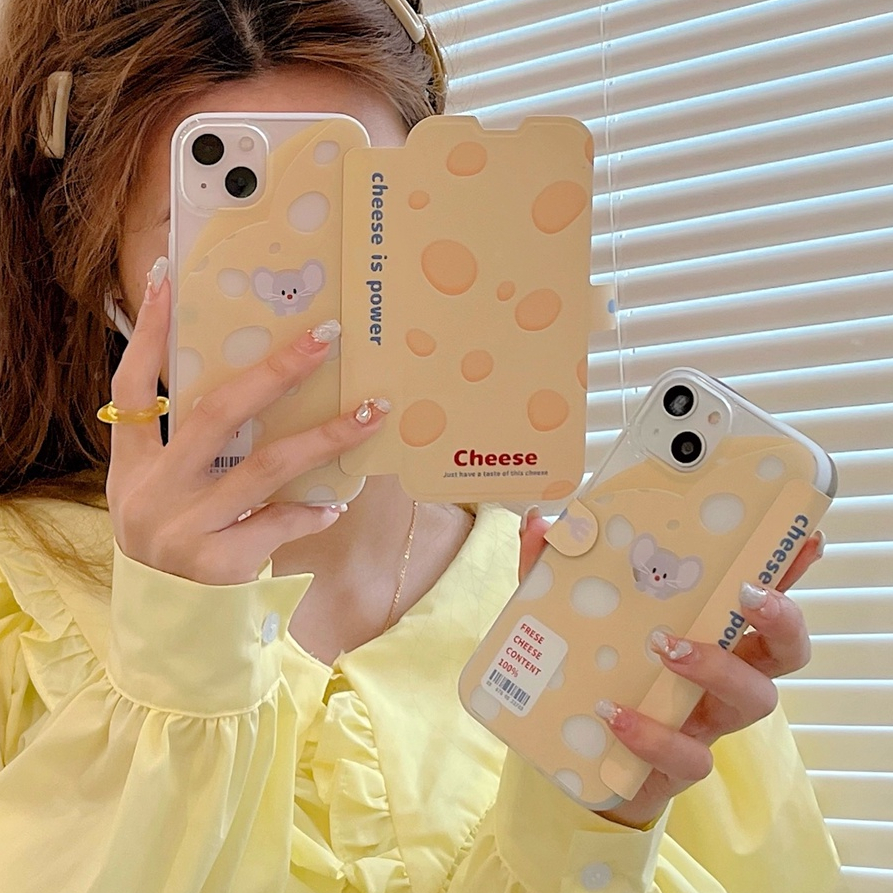 Bao Da Điện Thoại Cho iphone Case 14 Pro Max 13 Pro Max 12 Pro MaxỐp Điện Thoại TPU Mềm Hình Chuột Phô Mai Xinh Xắn