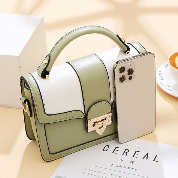 Túi Đeo Chéo Vuông Nhỏ Màu Tương Phản Phong Cách Hàn Quốc Thời Trang Cho Nữ