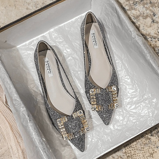 Giày Búp Bê Mũi Nhọn Gót Thấp Mẫu Mới 2023 Size 33-46 Thời Trang Cho Nữ