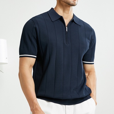 Áo POLO Dệt Kim Tay Ngắn Thoáng Khí Chống Nhăn Có Size M-3xl Thời Trang Mùa Hè Cho Nam Giới
