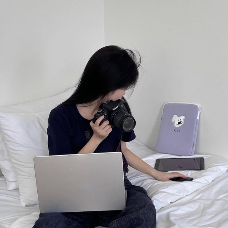 Túi Đựng Laptop Chống Sốc Họa Tiết Hoạt Hình Dễ Thương Kích Thước 9.7-15.6 inches