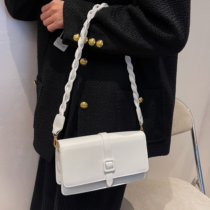 Mischa Túi Đeo Vai Hình Vuông Cỡ Nhỏ Bằng Da PU Màu Trơn Phong Cách retro Thời Trang Cao Cấp Dễ Phối Đồ