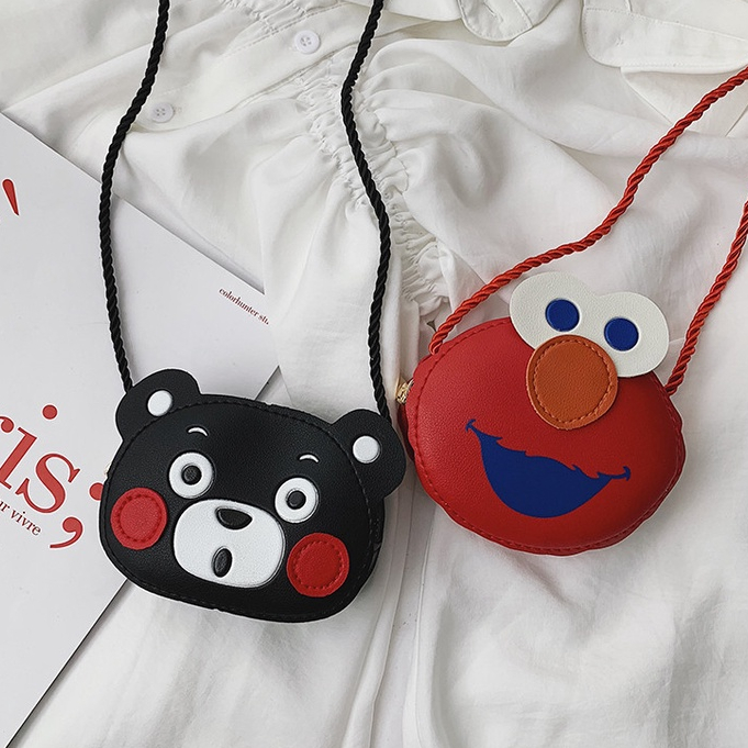 Túi Đeo Chéo Nhỏ Xinh In Họa Tiết Hoạt Hình Dễ Thương Phong Cách Hàn Quốc Cho Bé Gái