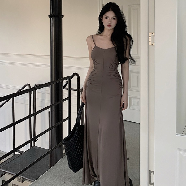 Đầm Lửng Hai Dây Thời Trang Mùa Hè Quyến Rũ Cho Nữ