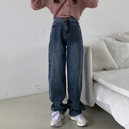Quần Jean Ống Rộng Thời Trang Hàn Quốc
