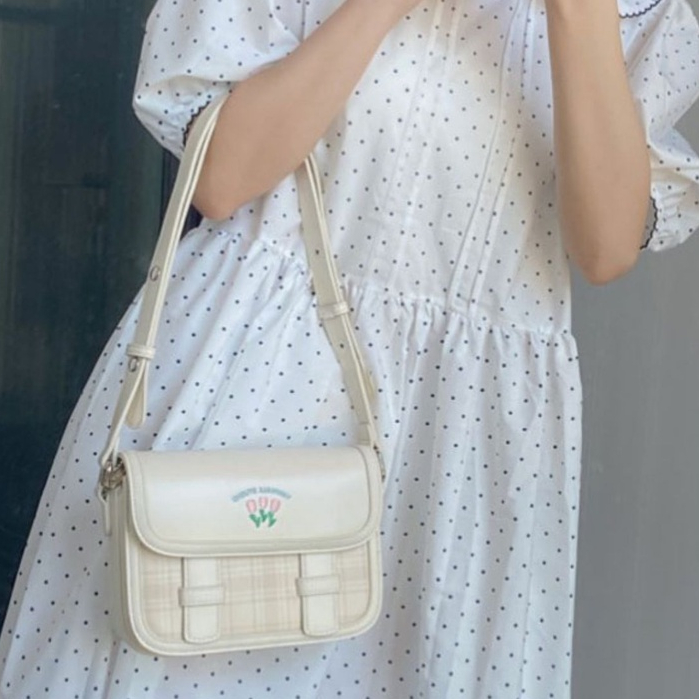 Mischa Túi Đeo Vai Da PU Màu Trơn Họa Tiết Rằn Ri Dễ Phối Đồ Thời Trang Cao Cấp