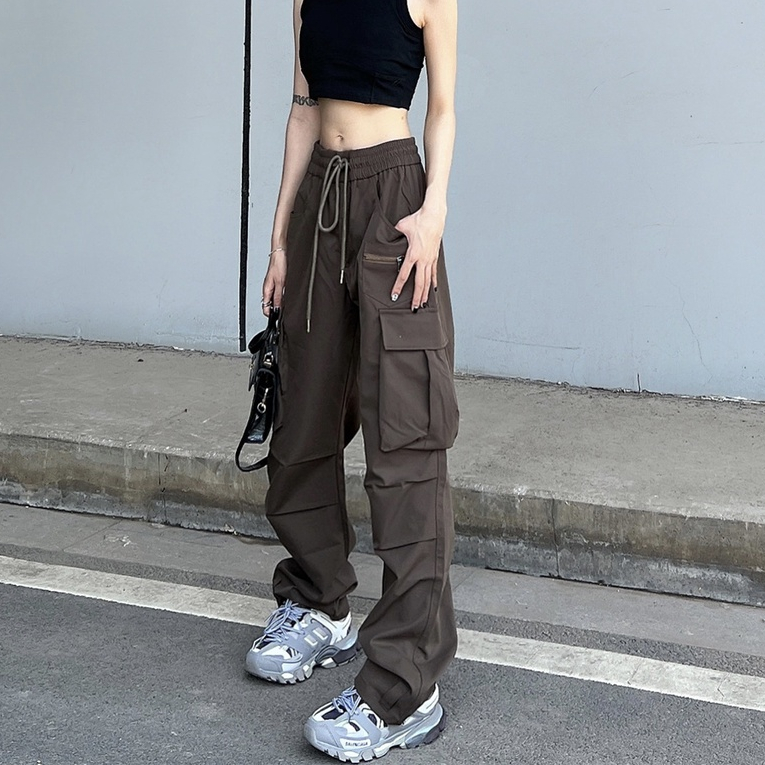 COZOKC Quần ống rộng Phong Cách hip hop Đường Phố Cho Nam