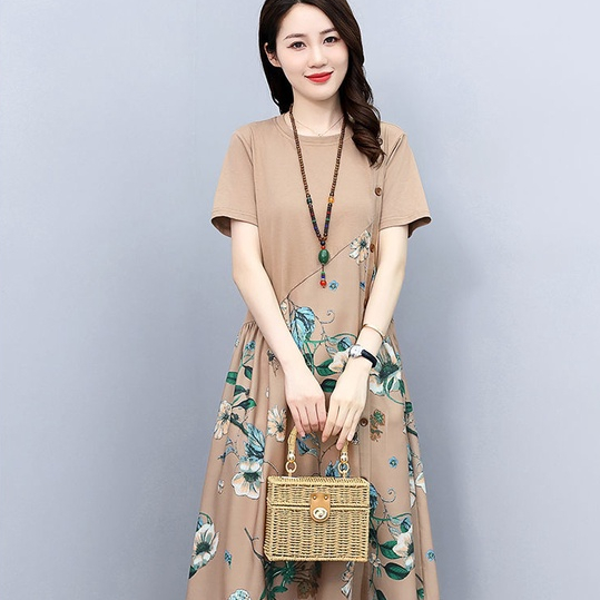 Đầm Chữ A Dáng Rộng Thời Trang Mùa Hè 2023 Phong Cách retro Mới