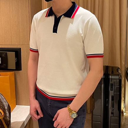 Áo Thun polo Dệt Kim Cao Cấp Thời Trang Mùa Hè Cho Nam Size M-3xl