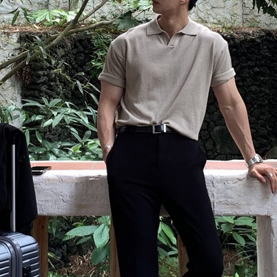 Áo Thun POLO Tay Ngắn Màu Sắc Đơn Giản Size M-2xl Cho Nam