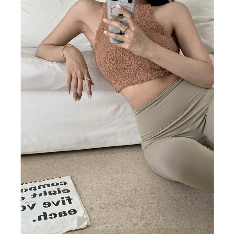 QADCOL Áo Hai Dây Ngắn Hở Lưng Màu Trắng Quyến Rũ Thời Trang Mùa Hè Cho Nữ